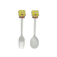 قاشق و چنگال کودک مدل باب اسفنجی